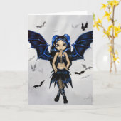 wenskaart "Bat Wings" Kaart (Gele Bloem)