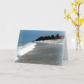 WENSKAART: "Beach Scene" Sanibel Island, FL_ Kaart (Gele Bloem)