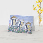wenskaart "BEE" Kaart (Gele Bloem)