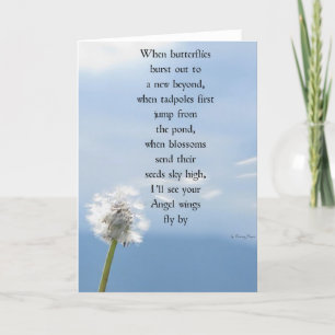 Wenskaart Bereavement vers Kaart