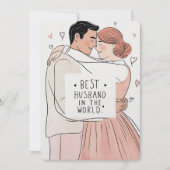 wenskaart "Beste man ter wereld" Feestdagenkaart (Voorkant)