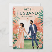 wenskaart "Beste man ter wereld" Feestdagenkaart (Voorkant)