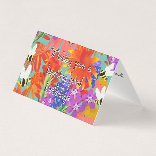 Wenskaart_bewerkbaar_BuzzAmongBlooms Kaart (Voorkant)