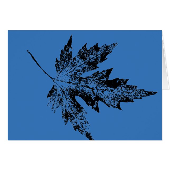 wenskaart "Big Maple in Black Green" (Voorkant Horizontaal)