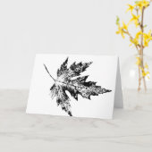 wenskaart "Big Maple in Black" Kaart (Gele Bloem)
