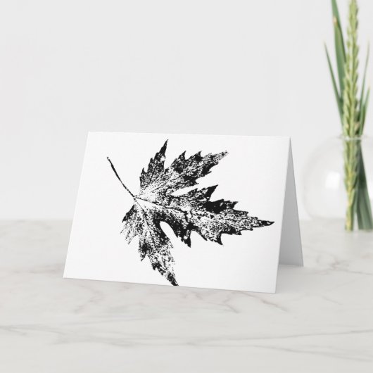 wenskaart "Big Maple in Black" Kaart (Voorkant)