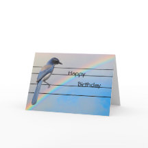 Wenskaart - Birthday Blue Bird