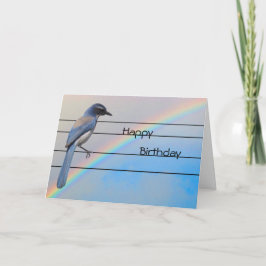 Wenskaart - Birthday Blue Bird Kaart