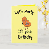 Wenskaart : Birthday Kaart (Gele Bloem)