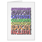 Wenskaart (blanco binnenin) Een schooldag (Voorkant)