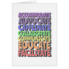 Wenskaart (blanco binnenin) Een schooldag