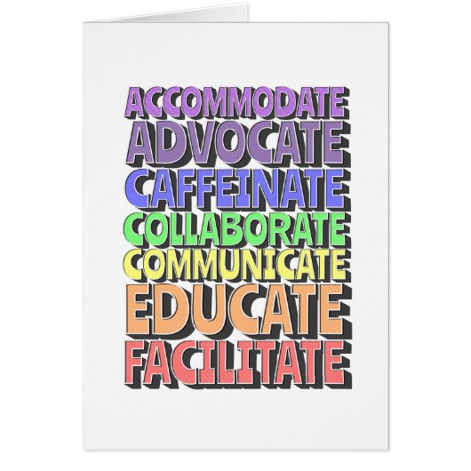 Wenskaart (blanco binnenin) Een schooldag (Voorkant)