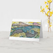 Wenskaart, blanco verdichtingen kaart (Gele Bloem)