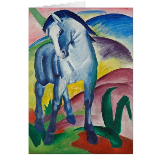 Wenskaart 'Blauw Paard' van Franz Marc (Voorkant)
