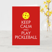 Wenskaart - Blijf Kalmpjes en Speel Pickleball Kaart (Gele Bloem)