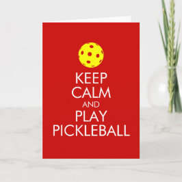 Wenskaart - Blijf Kalmpjes en Speel Pickleball Kaart