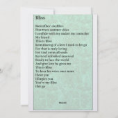 Wenskaart "Bliss" Feestdagenkaart (Achterkant)