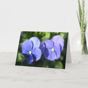 Wenskaart - Blue Pansies Kaart