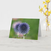 Wenskaart - Blue Wereldbol Thistle Kaart (Gele Bloem)