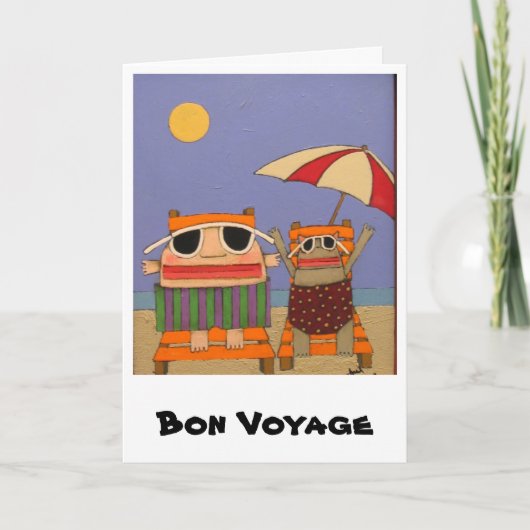 Wenskaart Bon Voyage Kaart (Voorkant)