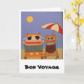 Wenskaart Bon Voyage Kaart (Gele Bloem)