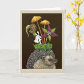 Wenskaart bosverzamelaar kaart (Gele Bloem)