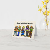 Wenskaart bouwteam kaart (Gele Bloem)