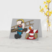 Wenskaart bouwvakkers Vaderdag Kaart (Gele Bloem)