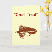 wenskaart "Brown Matuka", ruw forel Kaart (Gele Bloem)