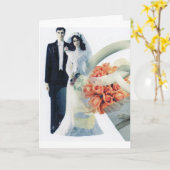 Wenskaart-bruiloft gefeliciteerd kaart (Gele Bloem)