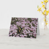 Wenskaart - Butterflies en Flowers Kaart (Gele Bloem)