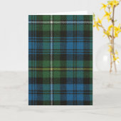 Wenskaart Campbell van Oud Geruite Schotse wollen Kaart (Gele Bloem)