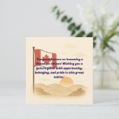 Wenskaart Canadees staatsburgerschap Kaart (Staand voorkant)