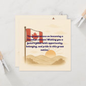 Wenskaart Canadees staatsburgerschap Kaart (Voorkant / Achterkant in situ)