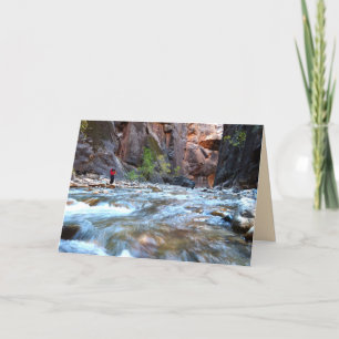 Wenskaart, Canyon-spoelwater, blanco binnenin Kaart