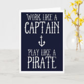 Wenskaart - Captain/Pirate Kaart (Gele Bloem)