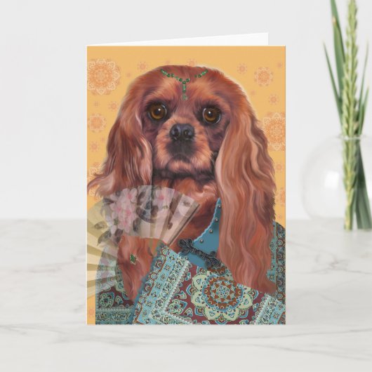 Wenskaart | Cavalier Spaniel | Ruby Cavalier Kaart (Voorkant)