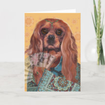 Wenskaart | Cavalier Spaniel | Ruby Cavalier