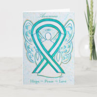 Wenskaart Cervicale Kanker Awareness Angel