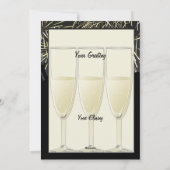 Wenskaart Champagne Flat New Year Feestdagenkaart (Achterkant)