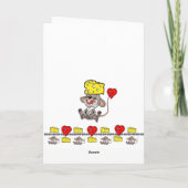 Wenskaart Cheesy Happy Birthday Mouse Heart Kaart (Achterkant)