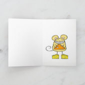Wenskaart Cheesy Happy Birthday Mouse Kaart (Binnen)