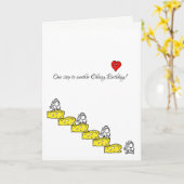 Wenskaart Cheesy Happy Birthday One Step Muis Kaart (Gele Bloem)