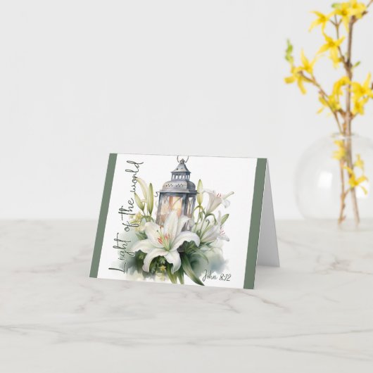 Wenskaart-Christelijk licht van de wereld Kaart (Gele Bloem)