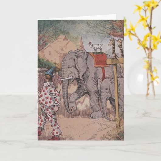 wenskaart "Circus Parade" Kaart (Gele Bloem)