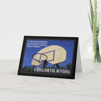 Wenskaart "congrats-Afstudeerder" 5x7 w/plain wht Kaart