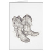 Wenskaart Cowboy Fringed Boots (Voorkant)