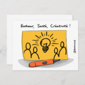 Wenskaart "Creativiteit" Briefkaart (Voorkant / Achterkant)