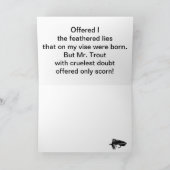 wenskaart "Cruel Trout" "Fly Tyer Dreams" Kaart (Binnen)