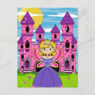 Wenskaart Cute Fairy Princess Briefkaart